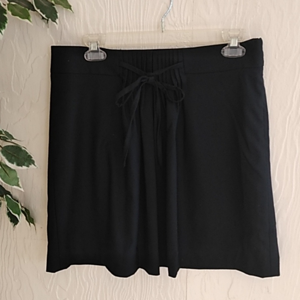GAP navy blue tie waist lined skirt